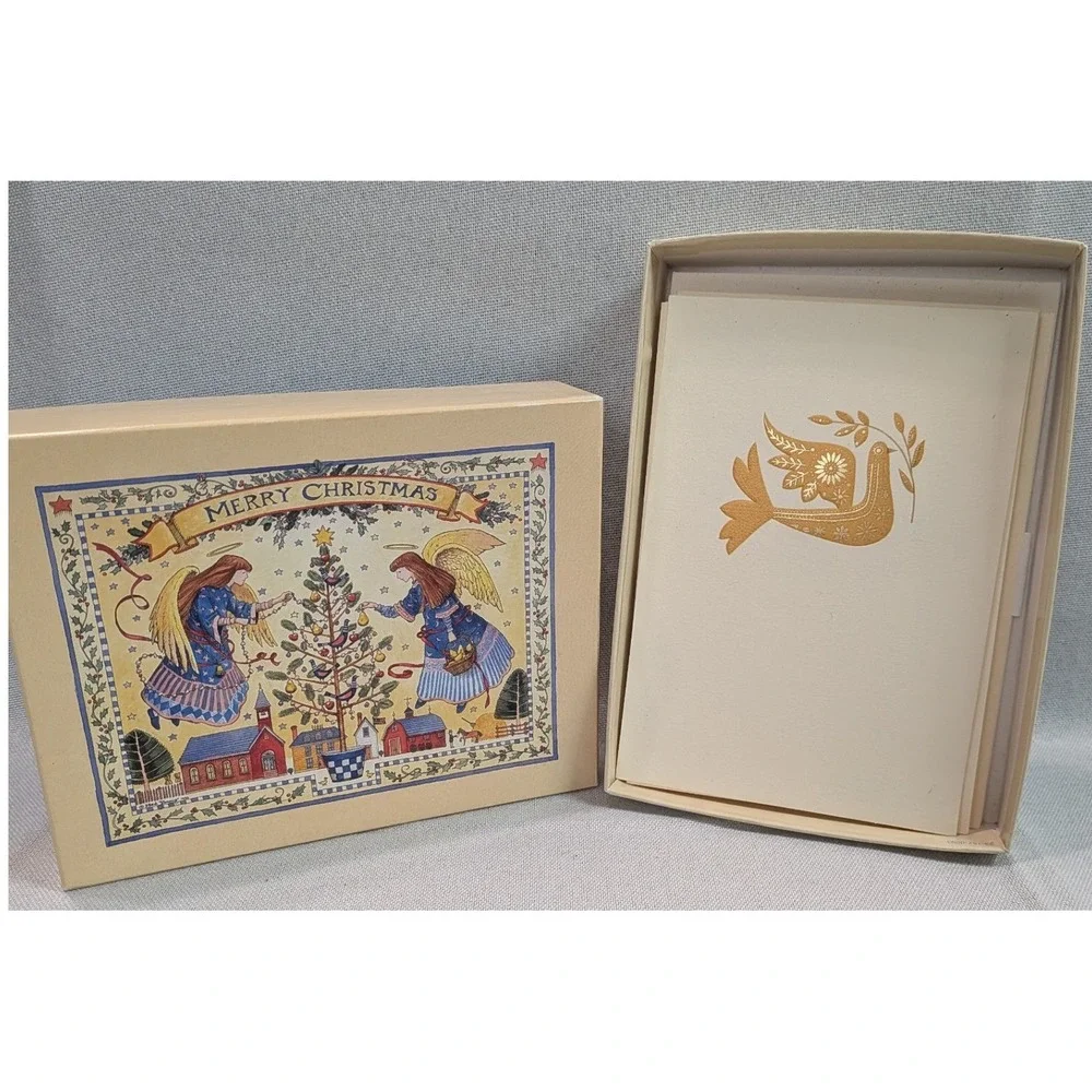 Crane Kaufmanns Stationery Bundle Mixed Vintage Christmas Cards Notes Fair Multi